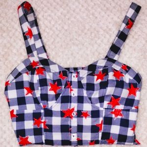 Women's Vintage Marilyn Monroe Bustier Cami Crop Top.